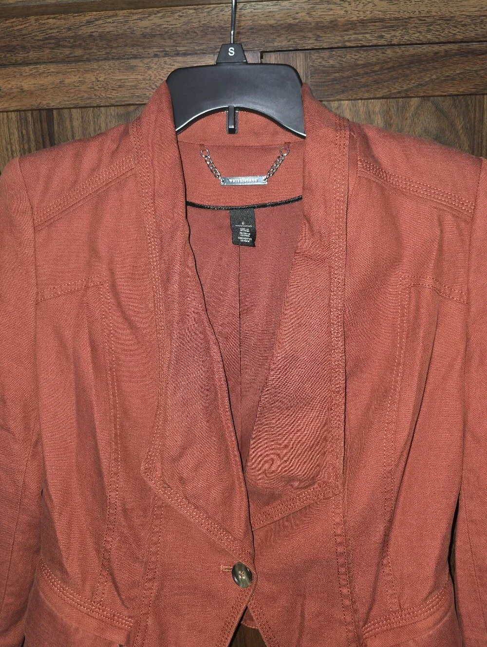 Women's Rust-Colored WHBM Blazer Size 6